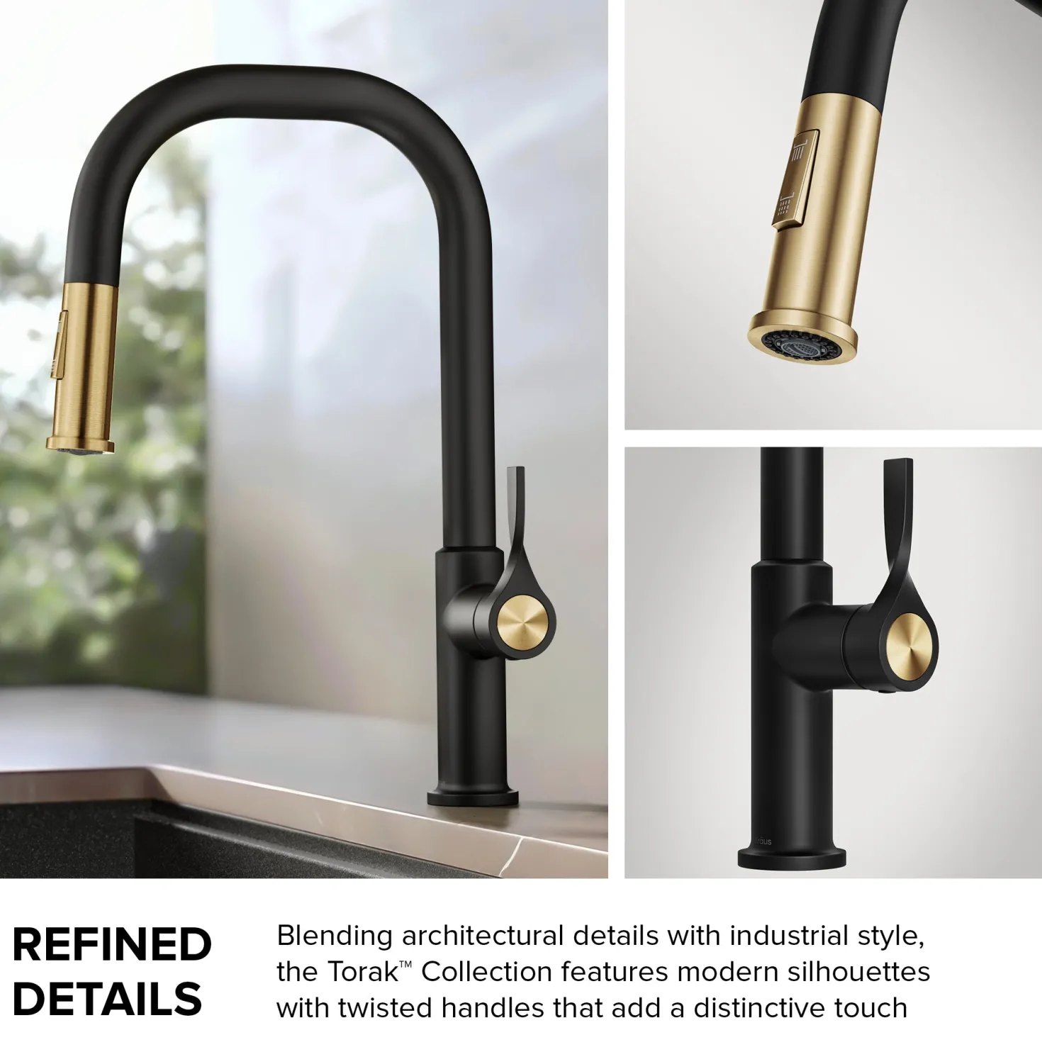 KRAUS Torak Single Handle Pull Down Kitchen Faucet in Matte Black