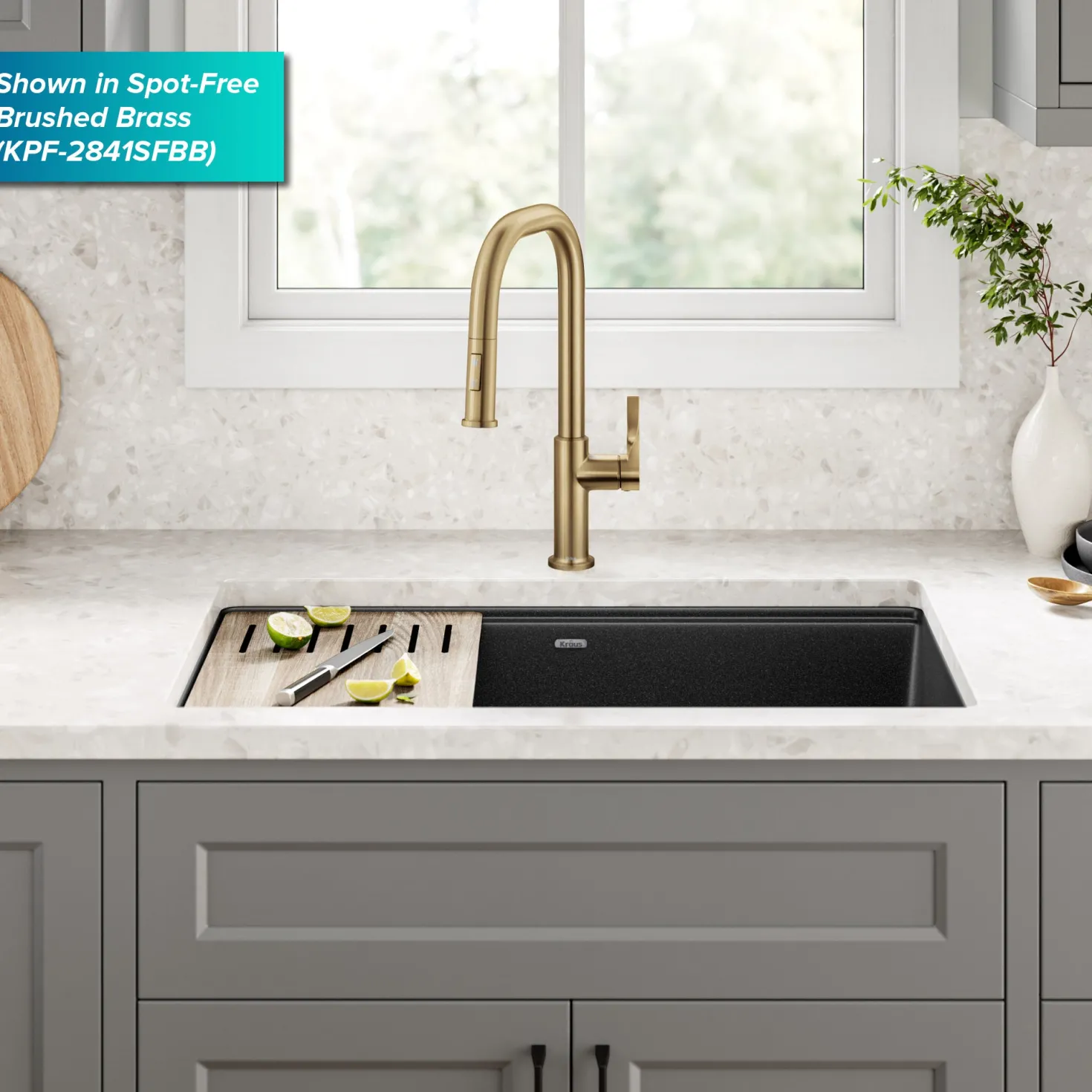 KRAUS Torak Single Handle Pull Down Kitchen Faucet in Matte Black