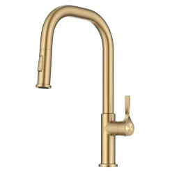 KRAUS Torak Single Handle Pull Down Kitchen Faucet in Brushed Brass
