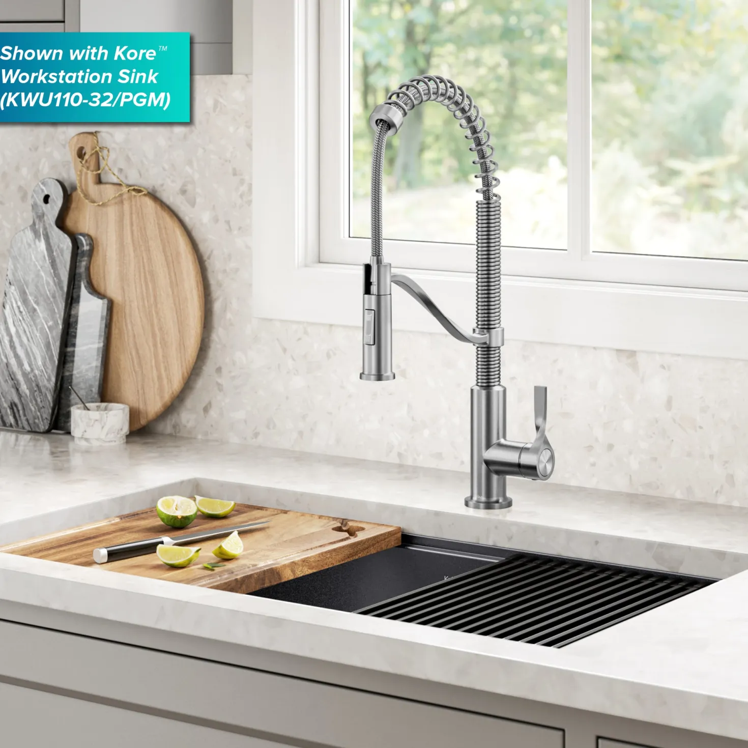 KRAUS Torak Single Handle Pull Down Kitchen Faucet in Spot-Free Stainless