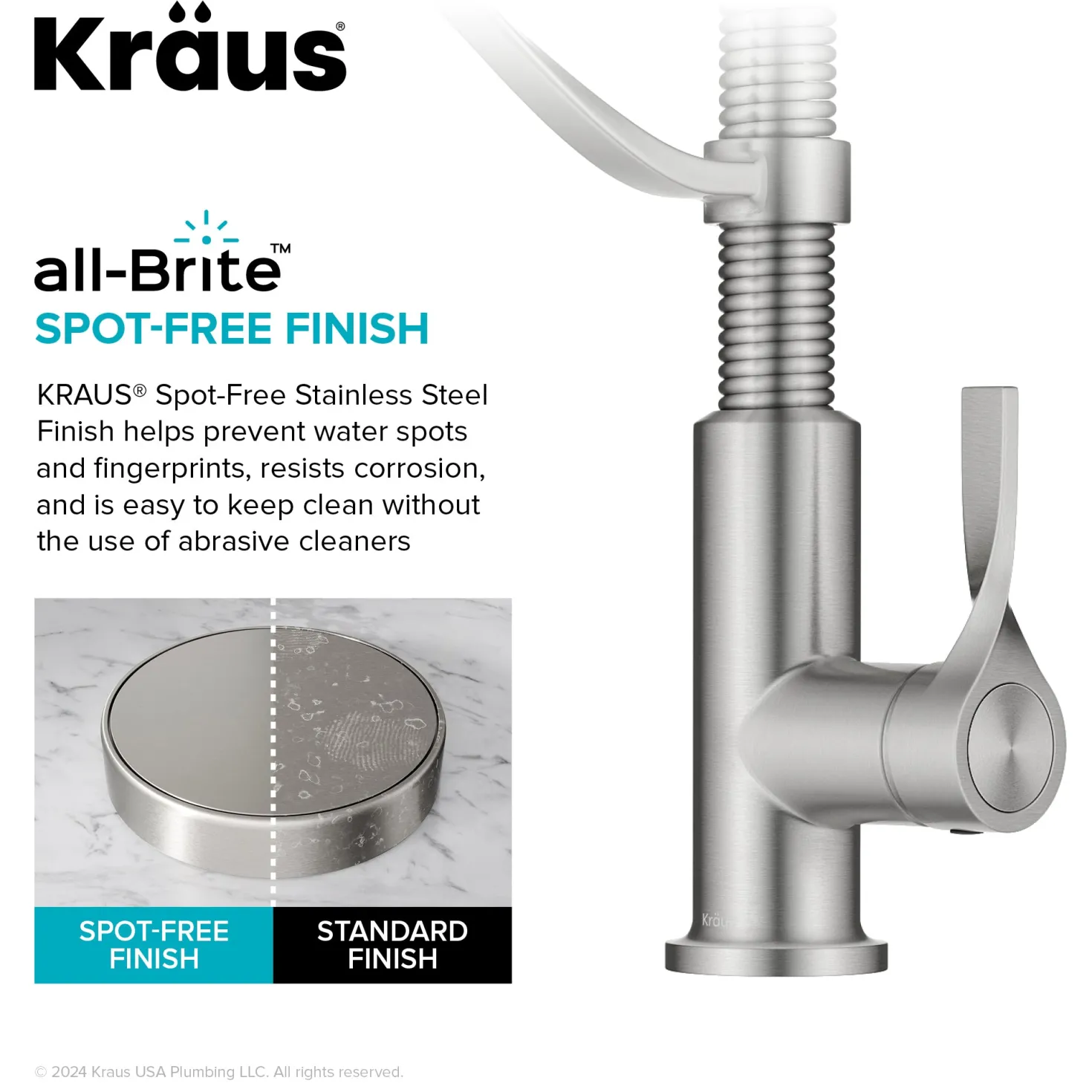 KRAUS Torak Single Handle Pull Down Kitchen Faucet in Spot-Free Stainless