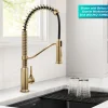 KRAUS Torak Single Handle Pull Down Kitchen Faucet in Brushed Brass
