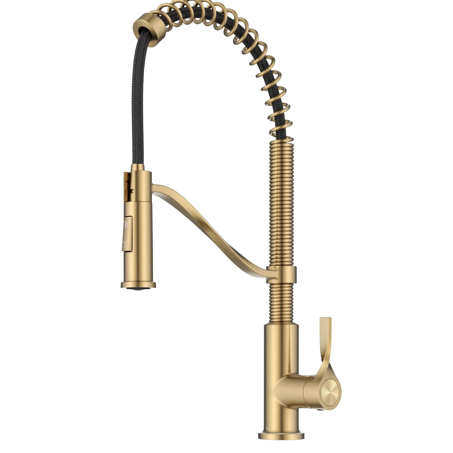 KRAUS Torak Single Handle Pull Down Kitchen Faucet in Brushed Brass