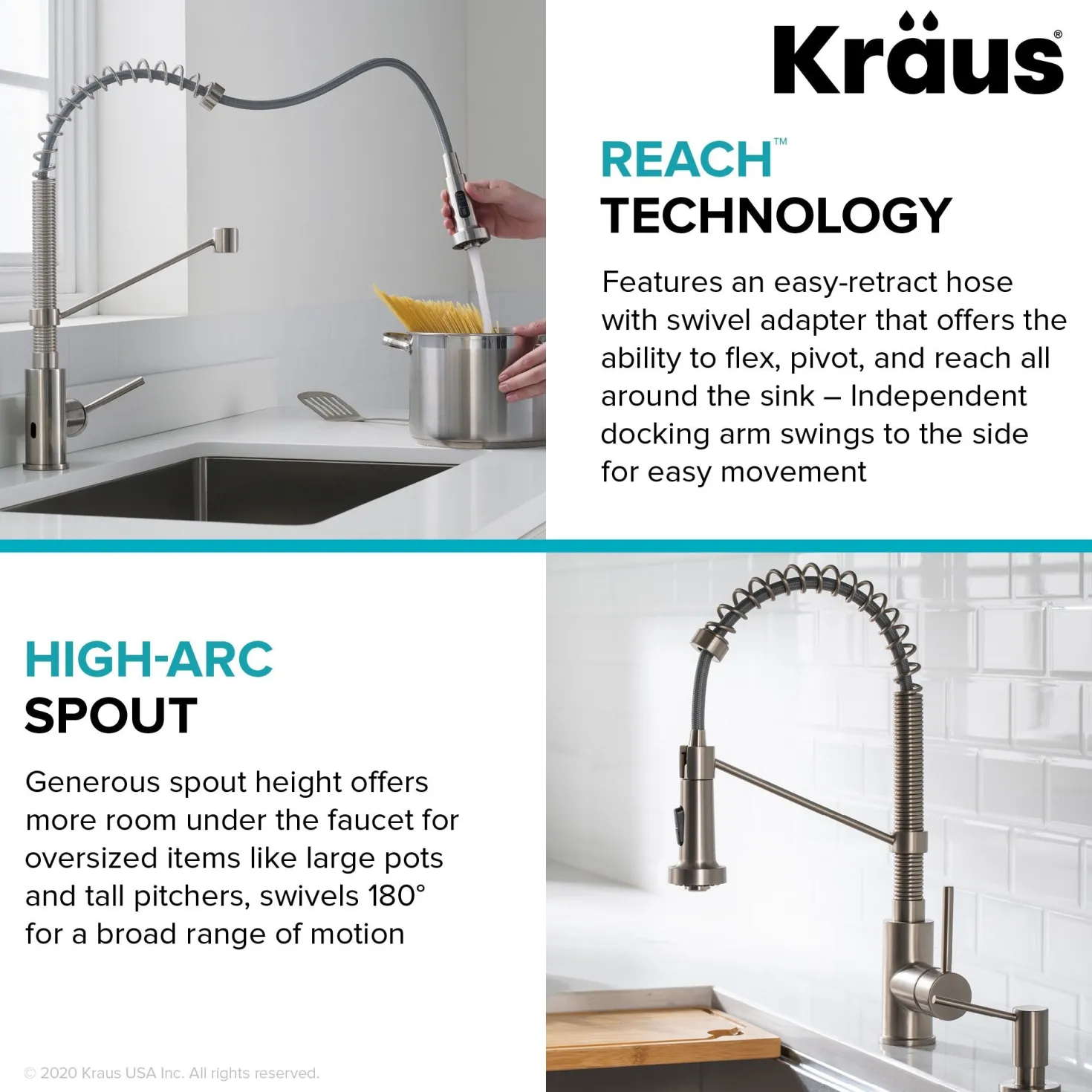 KRAUS Touchless Pull-Down Single Handle 18-Inch Kitchen Faucet in Matte Black
