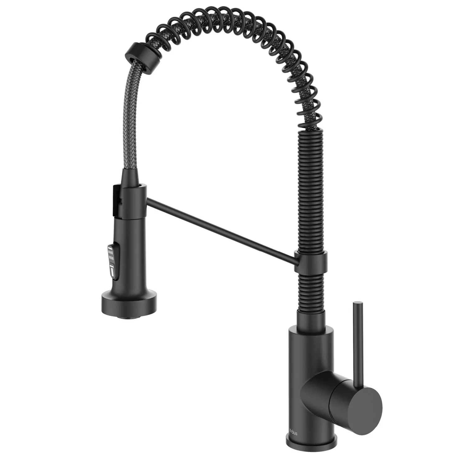 KRAUS Touchless Pull-Down Single Handle 18-Inch Kitchen Faucet in Matte Black