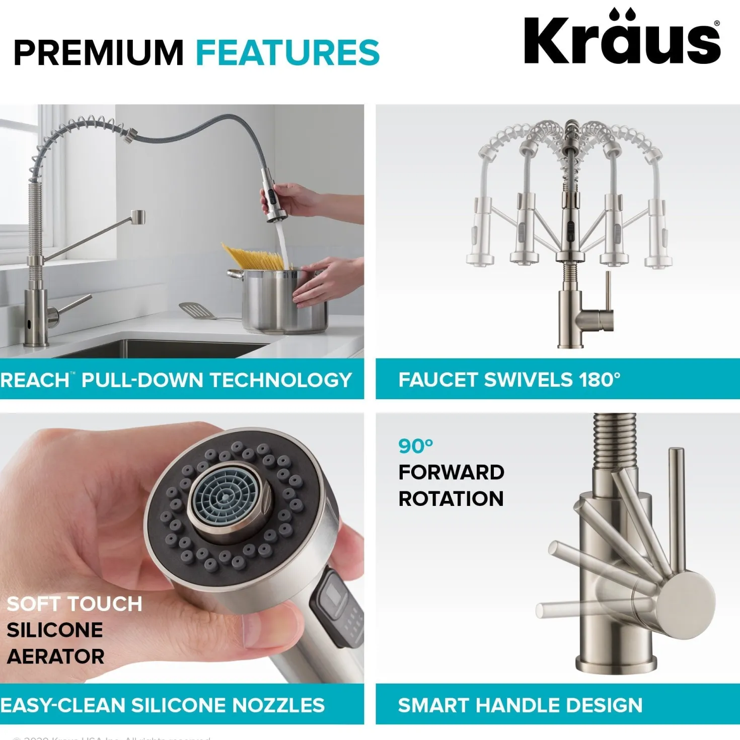 KRAUS Touchless Pull-Down Single Handle 18-Inch Kitchen Faucet in Matte Black