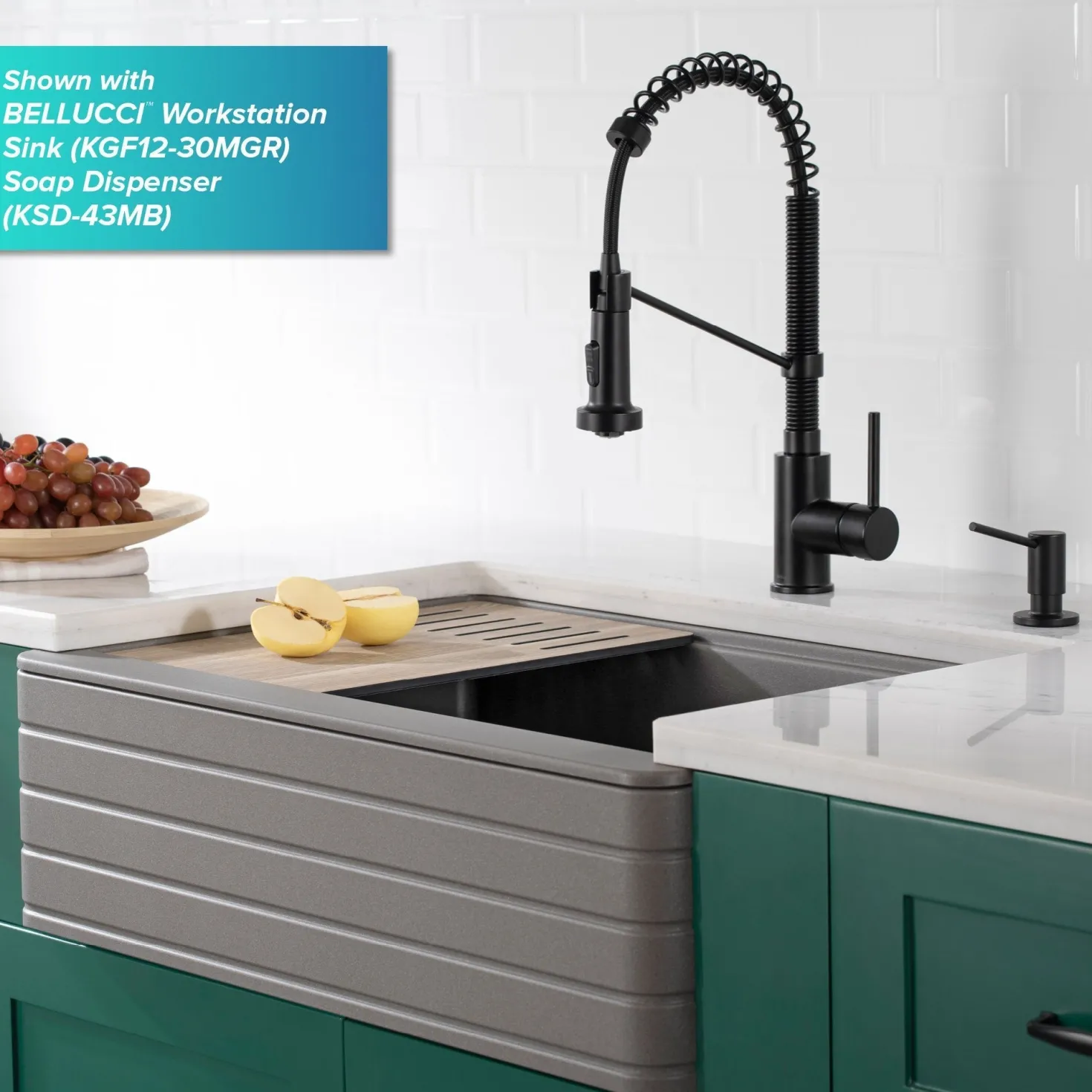 KRAUS Touchless Pull-Down Single Handle 18-Inch Kitchen Faucet in Matte Black