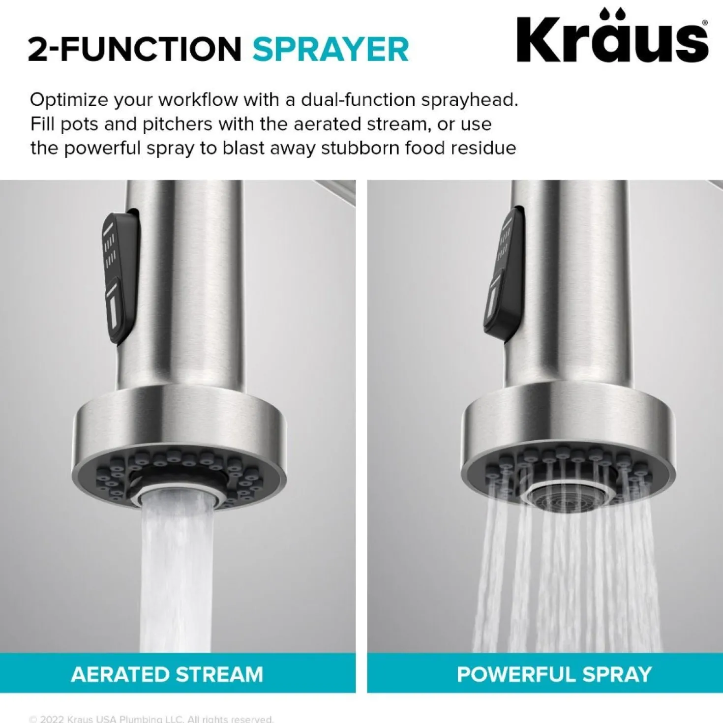 KRAUS Touchless Pull-Down Single Handle 18-Inch Kitchen Faucet in Brushed Brass