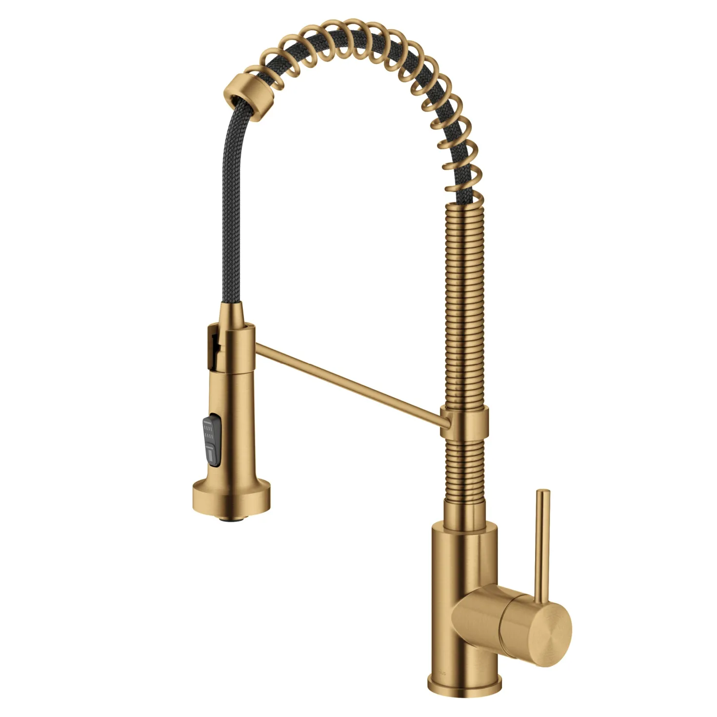 KRAUS Touchless Pull-Down Single Handle 18-Inch Kitchen Faucet in Brushed Brass