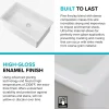 KRAUS Turino 30" Drop-In or Undermount Fireclay Kitchen Sink with Thick Mounting Deck in Gloss White