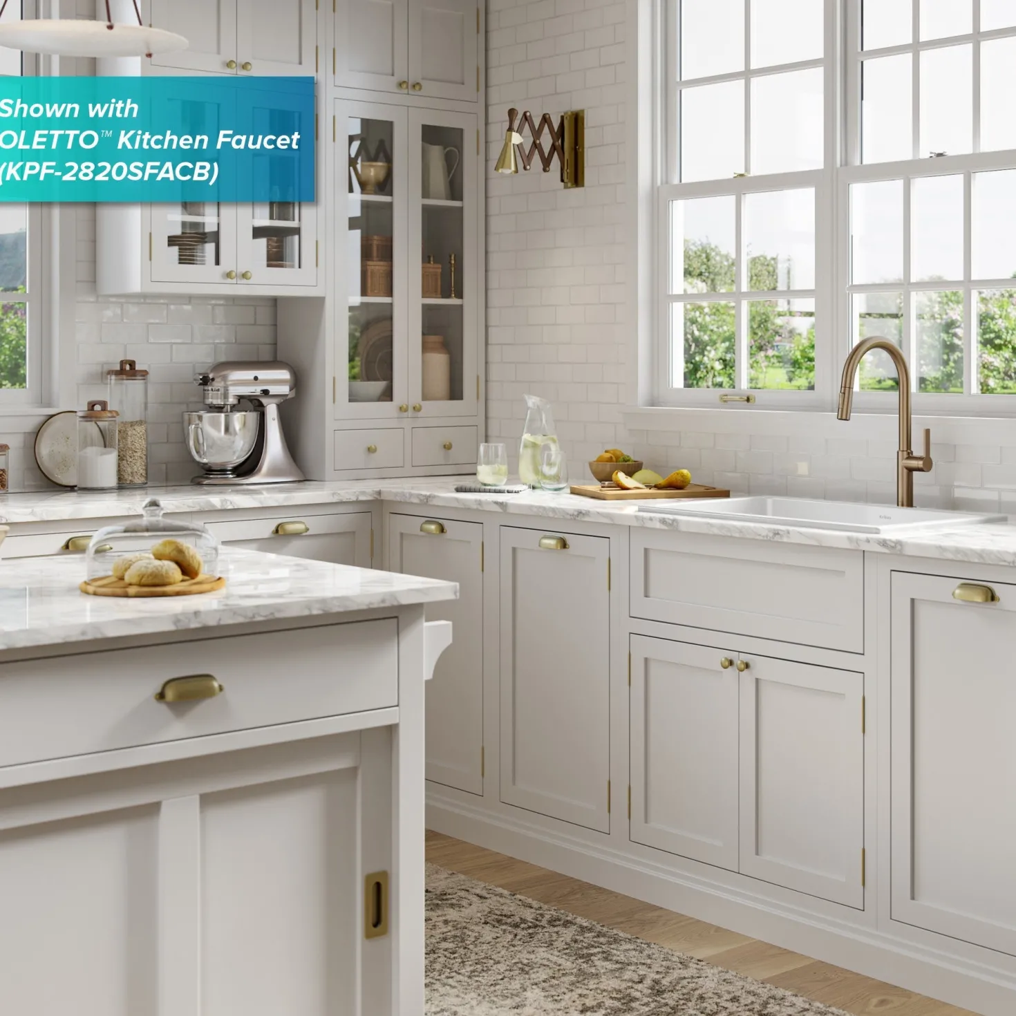 KRAUS Turino 30" Drop-In or Undermount Fireclay Kitchen Sink with Thick Mounting Deck in Gloss White