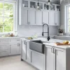 KRAUS Turino 33" Reversible Apron Front Fireclay Kitchen Sink in Matte Grey