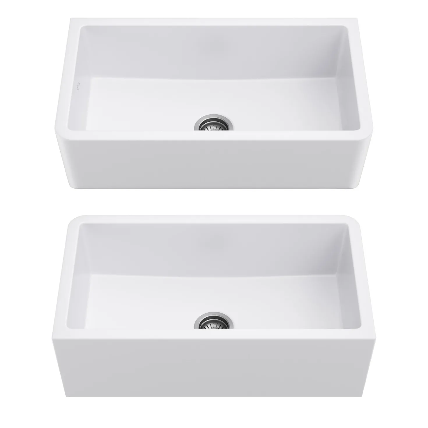 KRAUS Turino 33" Reversible Apron Front Fireclay Kitchen Sink in Matte White