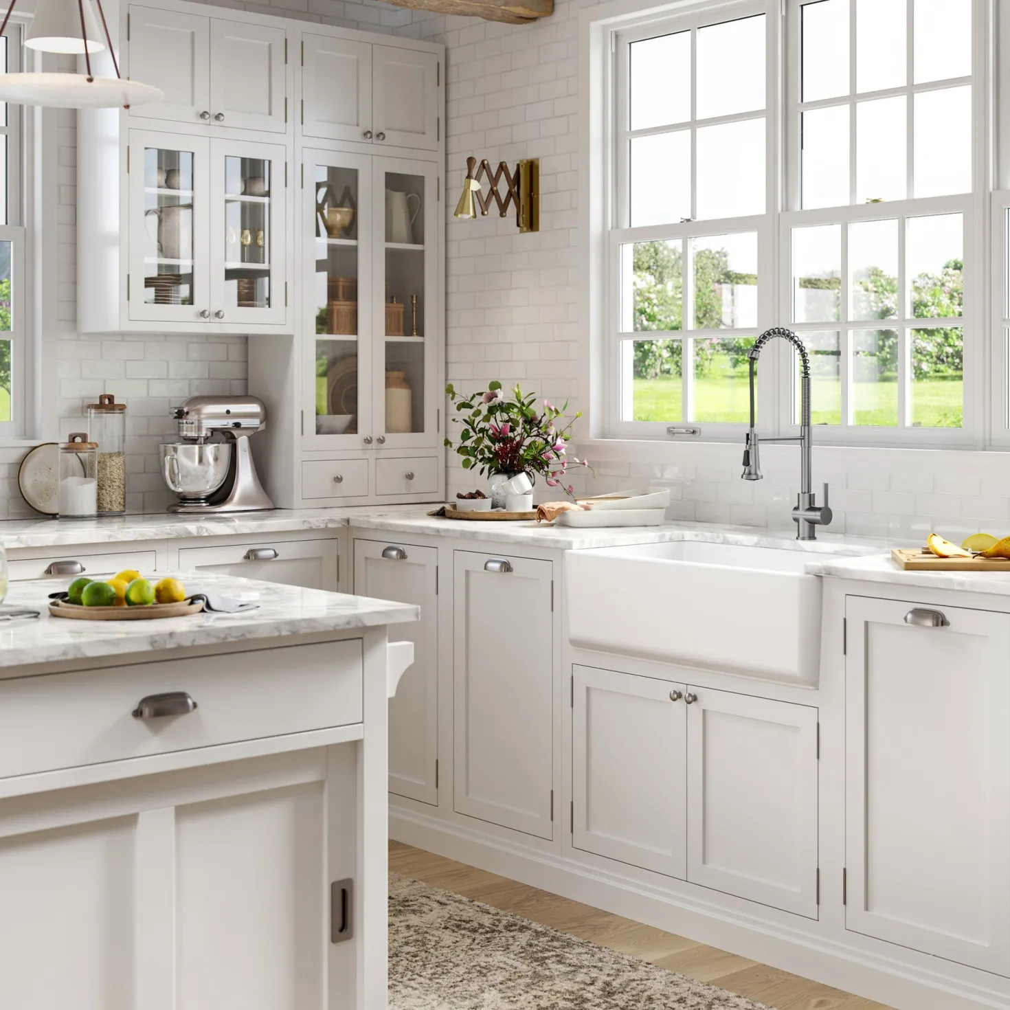 KRAUS Turino 33" Reversible Apron Front Fireclay Kitchen Sink in Matte White