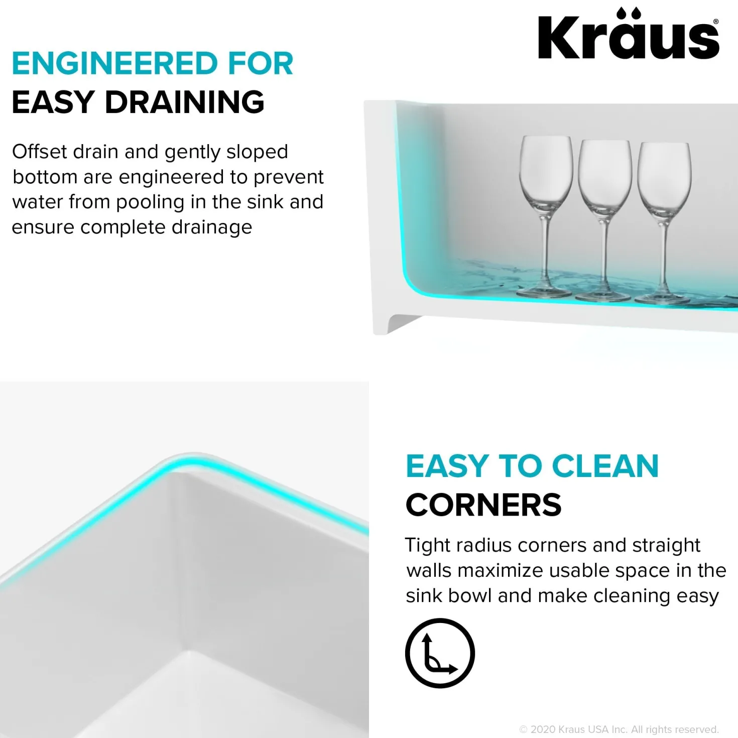 KRAUS Turino Workstation 33" Reversible Apron Front Fireclay Kitchen Sink with Accessories in Gloss White