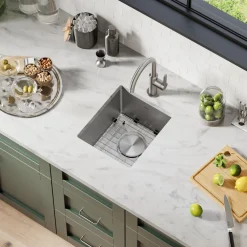 KRAUS 13" Undermount 16 Gauge Stainless Steel Bar Prep Sink