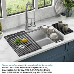 KRAUS 32” Undermount 18 gauge Stainless Steel Single Bowl Kitchen Sink