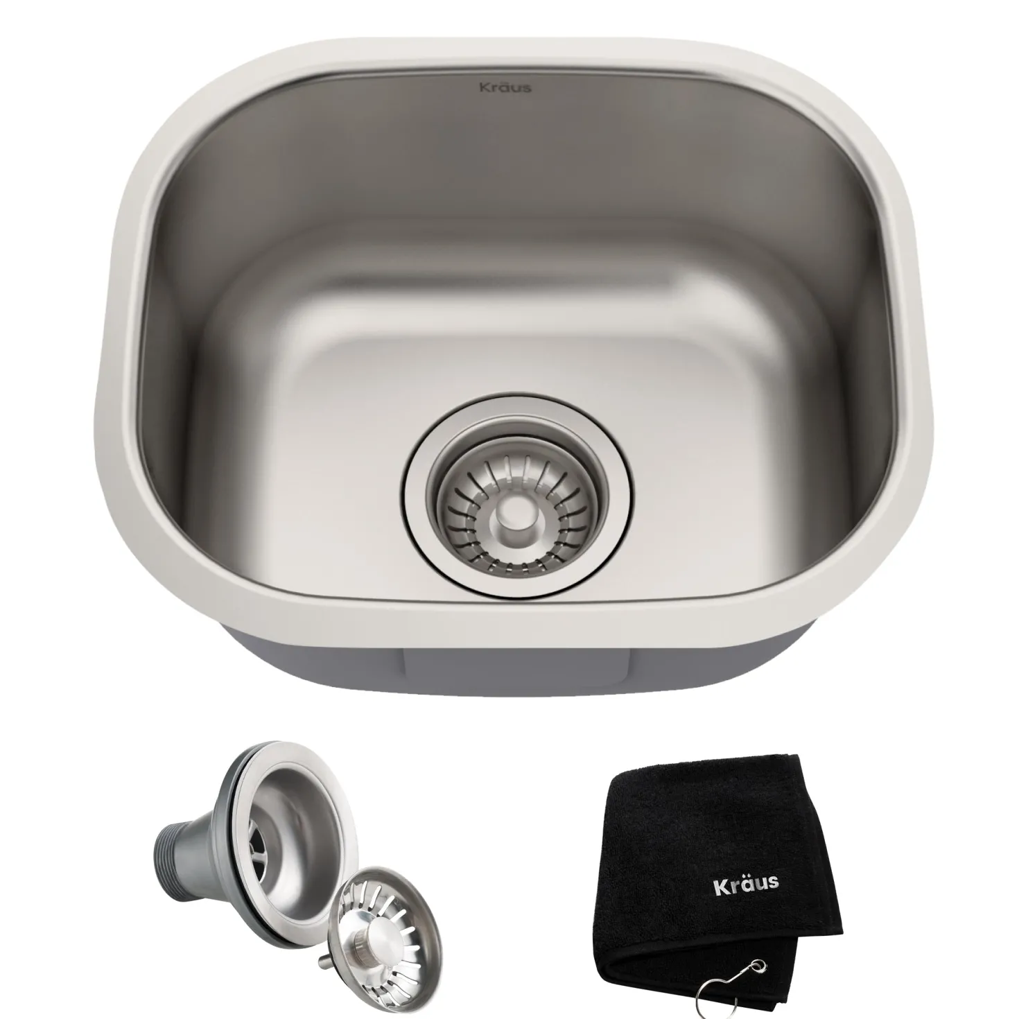 KRAUS 15" Undermount Prep Sink with Center Drain