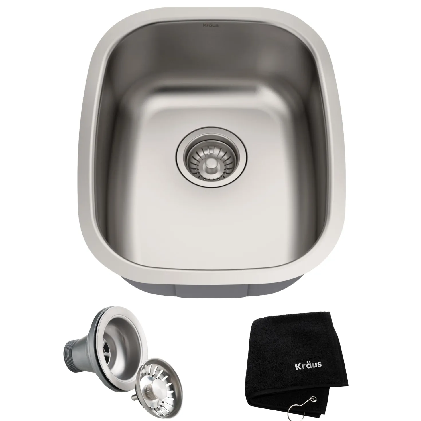 KRAUS 15" Undermount Prep Sink with Rear Drain