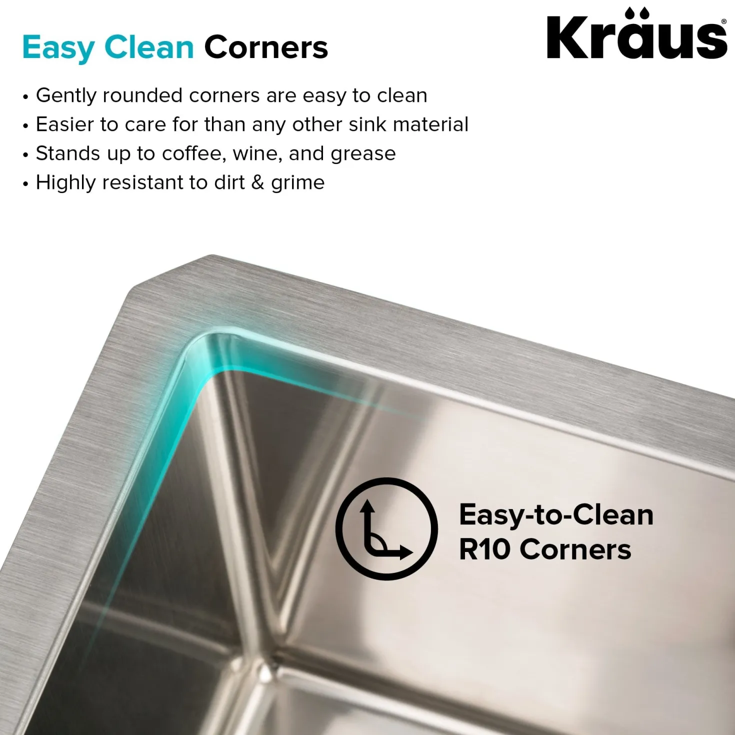 KRAUS 14" Undermount Single Bowl Stainless Steel Kitchen Bar Sink