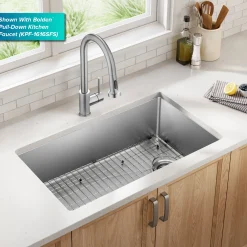 KRAUS 33” Undermount Single Bowl Stainless Steel Kitchen Sink