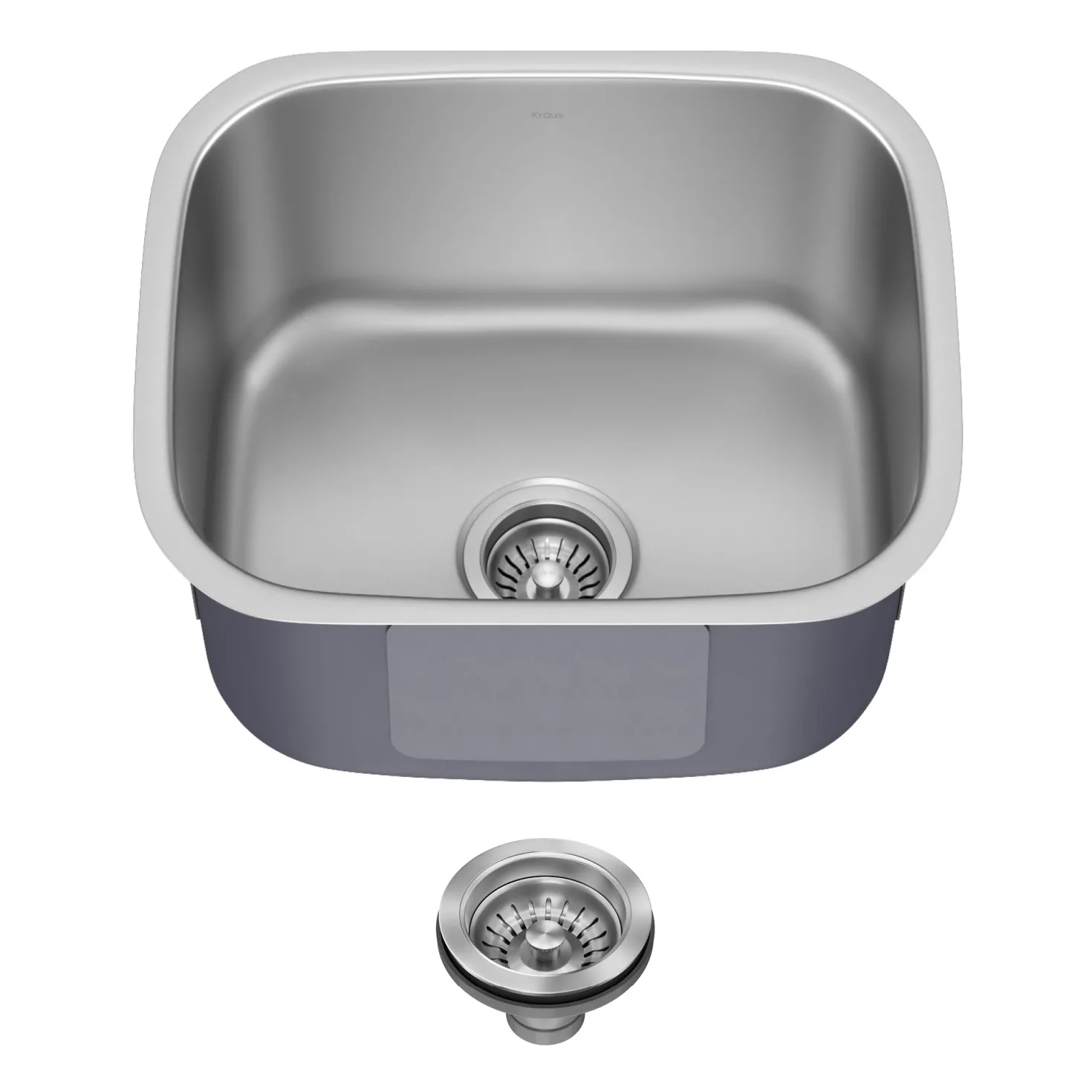 KRAUS 20" Undermount Single Bowl Stainless Steel Kitchen Sink