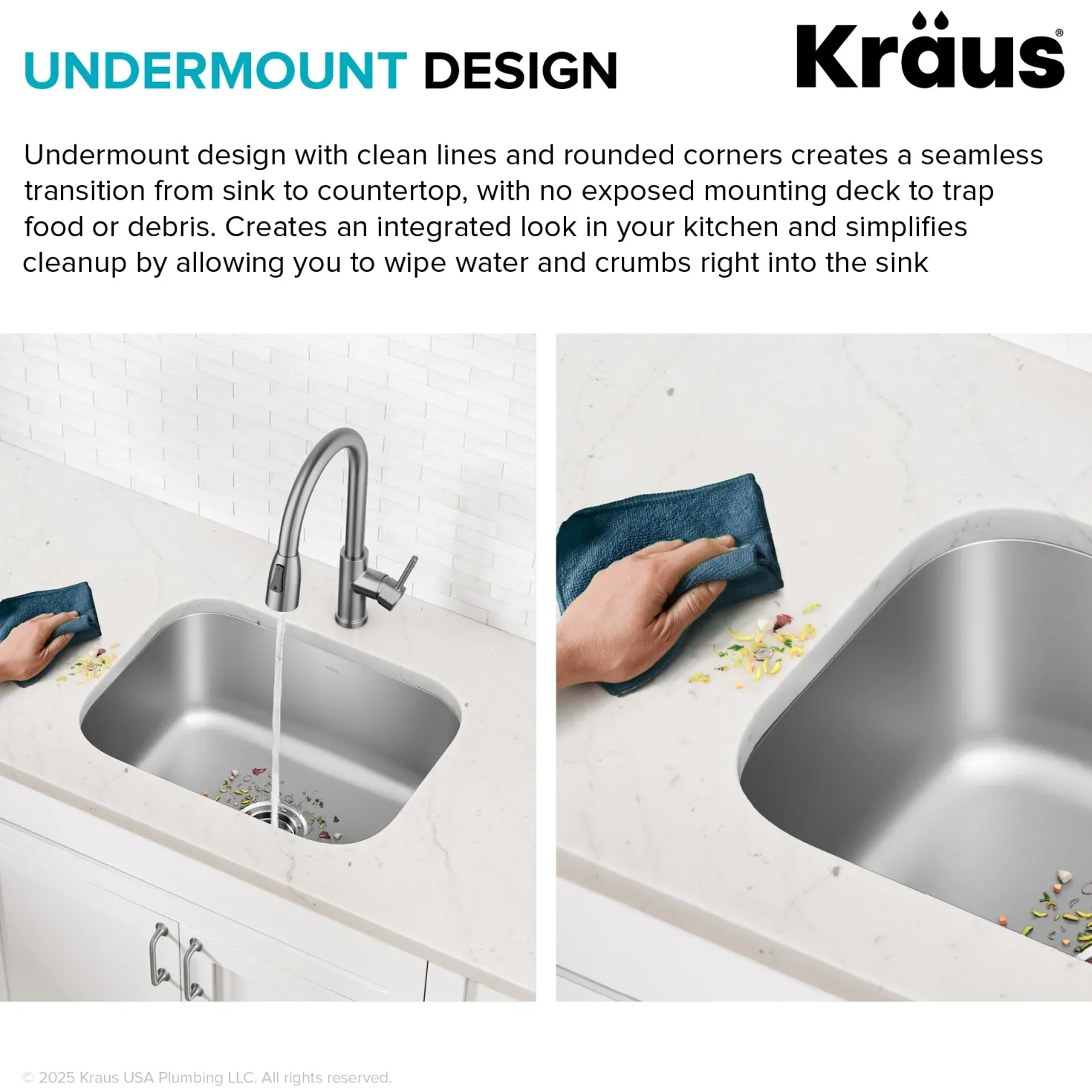 KRAUS 20" Undermount Single Bowl Stainless Steel Kitchen Sink