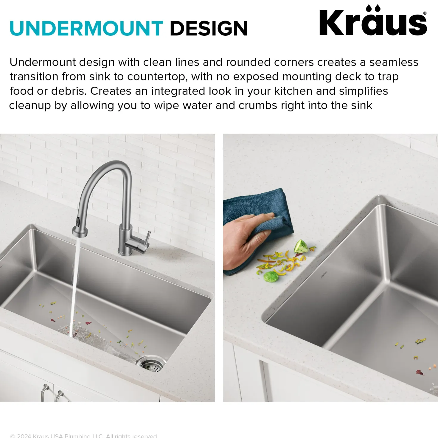 KRAUS 15” Undermount Single Bowl Stainless Steel Kitchen Bar Sink