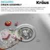 KRAUS 23" Undermount Single Bowl Stainless Steel Kitchen Sink