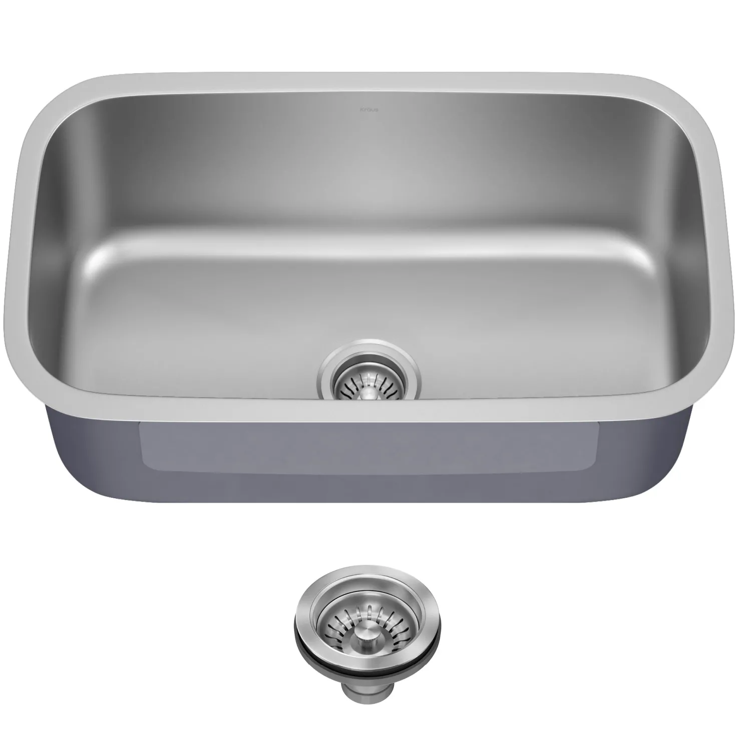 KRAUS 31" Undermount Single Bowl Stainless Steel Kitchen Sink