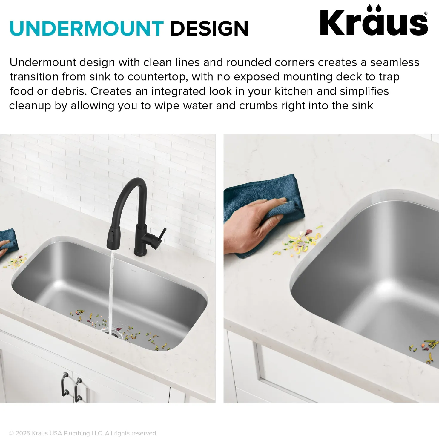 KRAUS 31" Undermount Single Bowl Stainless Steel Kitchen Sink