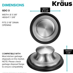 KRAUS Universal Kitchen Sink Stopper for Garbage Disposals
