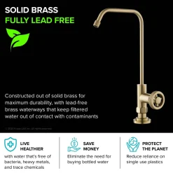 KRAUS Urbix Drinking Water Dispenser Kitchen Faucet in Brushed Gold