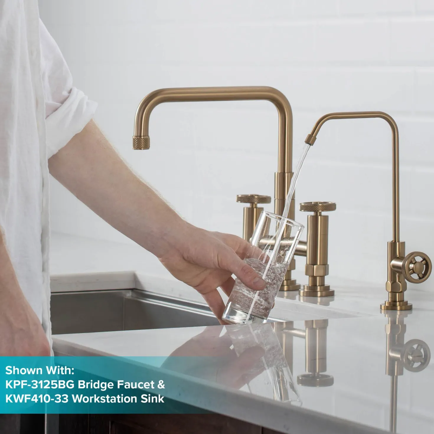 KRAUS Urbix Drinking Water Dispenser Kitchen Faucet in Spot Free Stainless Steel