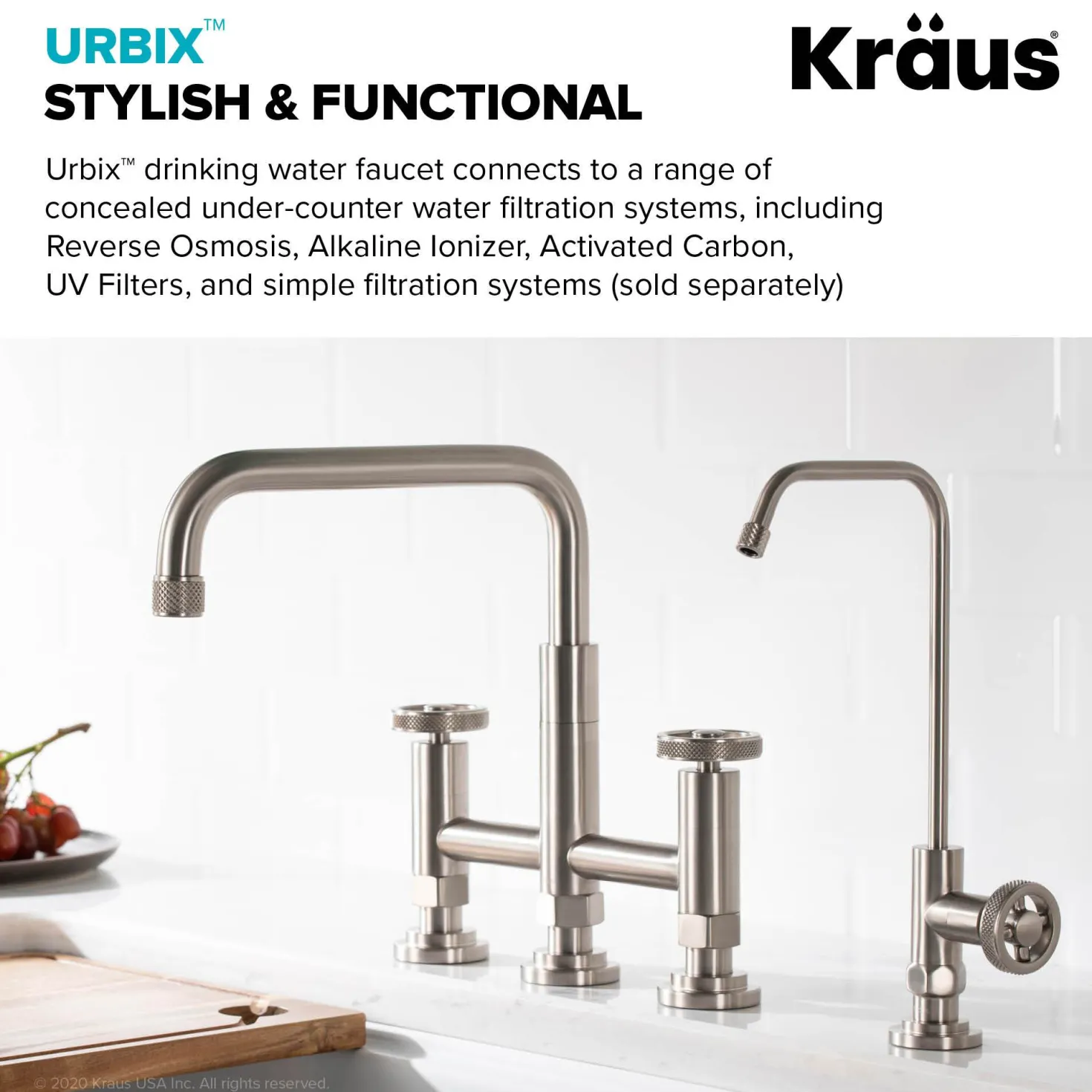 KRAUS Urbix Drinking Water Dispenser Kitchen Faucet in Spot Free Stainless Steel