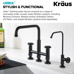 KRAUS Urbix Drinking Water Dispenser Kitchen Faucet in Matte Black