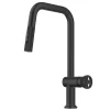 KRAUS Urbix Industrial Pull-Down Single Handle Kitchen Faucet in Matte Black
