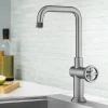 KRAUS Urbix Industrial Single Handle Kitchen Bar Faucet in Stainless
