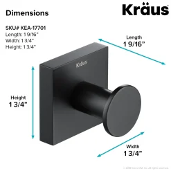 KRAUS Ventus Bathroom Robe and Towel Hook