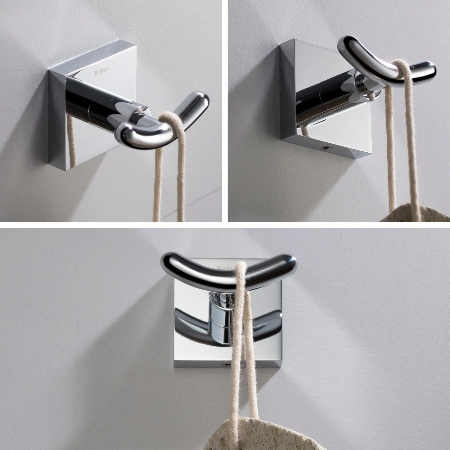 KRAUS Ventus Bathroom Robe and Towel Double Hook