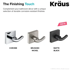 KRAUS Ventus Bathroom Robe and Towel Double Hook