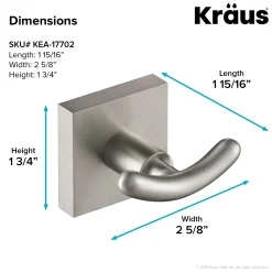 KRAUS Ventus Bathroom Robe and Towel Double Hook