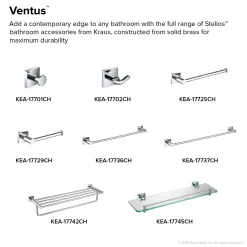 KRAUS Ventus Bathroom Shelf with Towel Bar