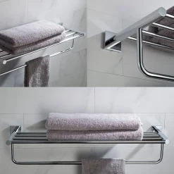 KRAUS Ventus Bathroom Shelf with Towel Bar