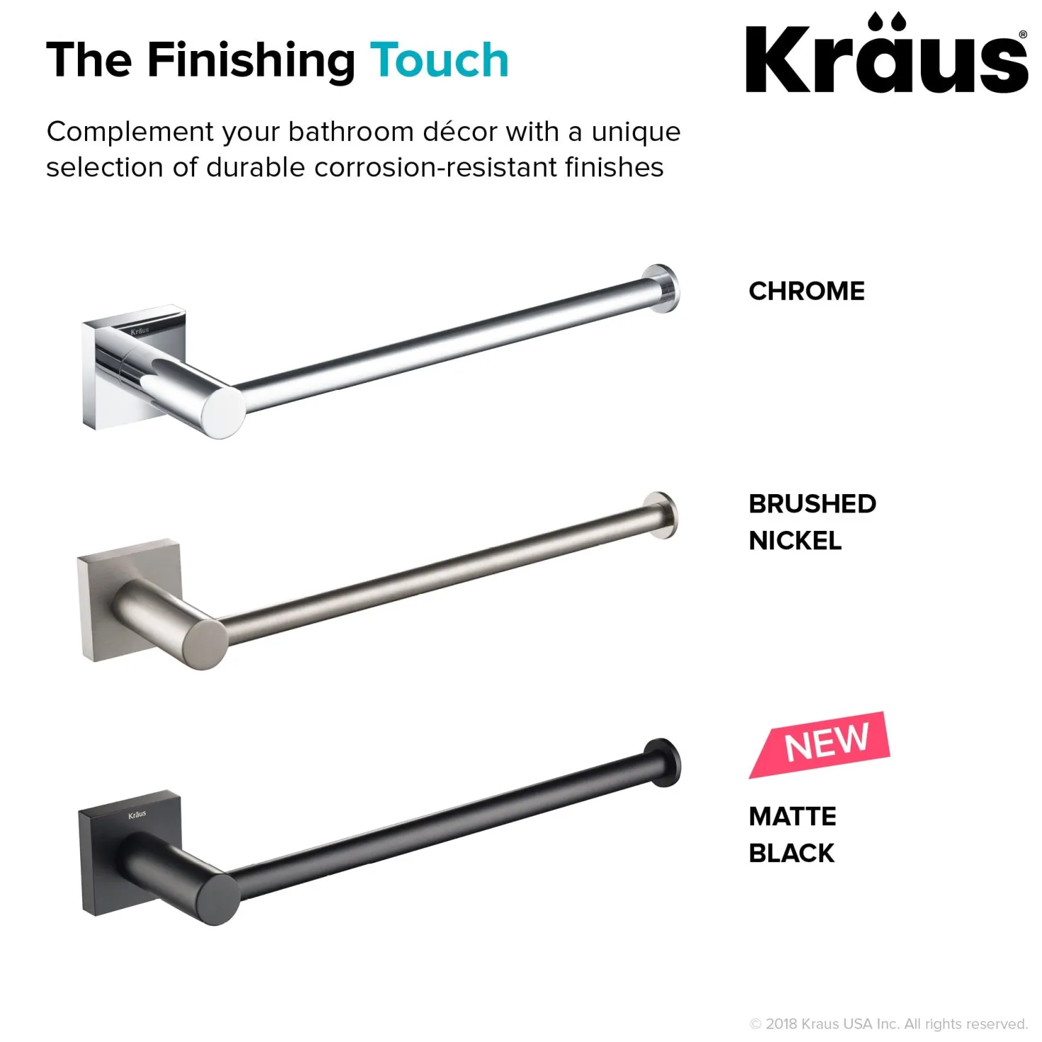 KRAUS Ventus Bathroom Towel Bar