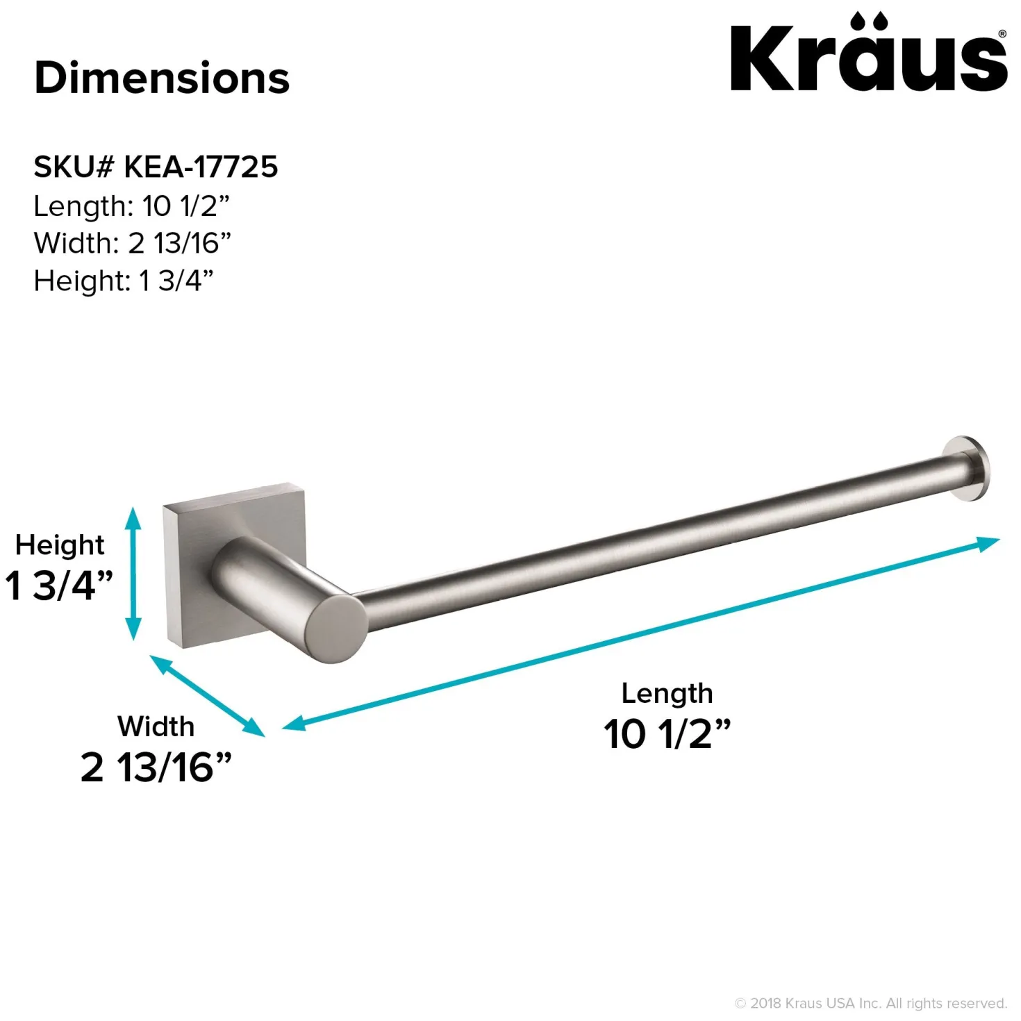 KRAUS Ventus Bathroom Towel Bar