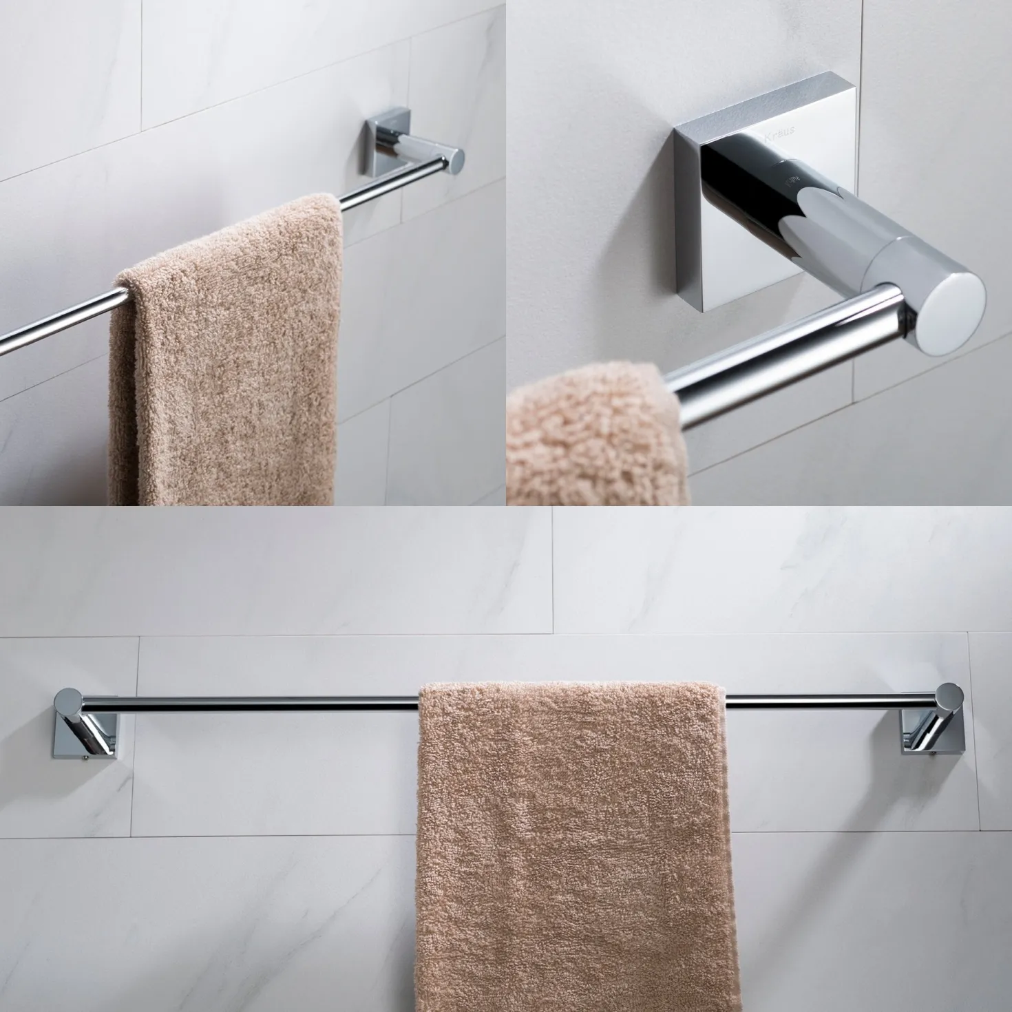 KRAUS Ventus Wall Mount Bathroom Towel Bar