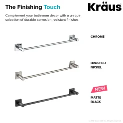KRAUS Ventus Wall Mount Bathroom Towel Bar