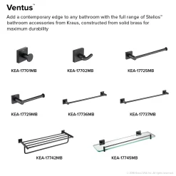 KRAUS Ventus Wall Mount Bathroom Towel Bar