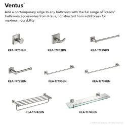 KRAUS Ventus Wall Mount Bathroom Towel Bar